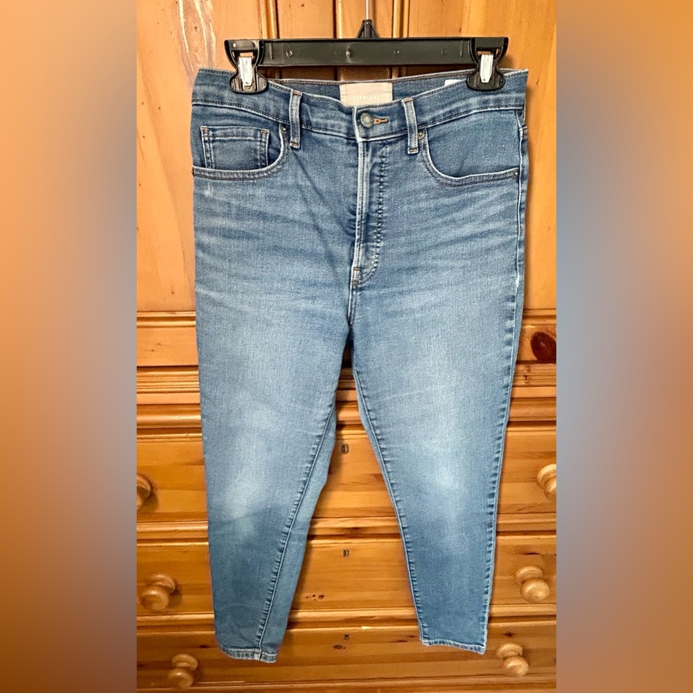 - Everlane High Rise Ankle Skinny Jeans Women's Size 28 Medium Wash Denim